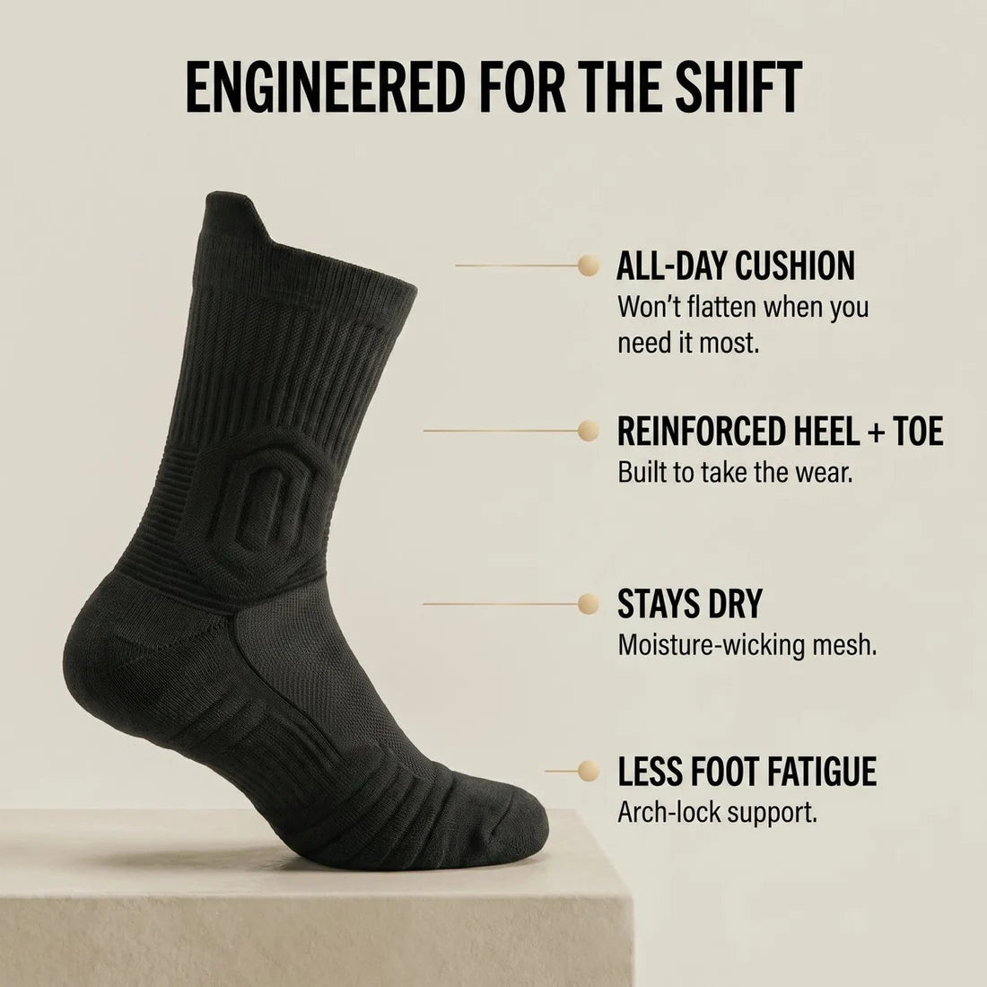GroundGuard Work Socks